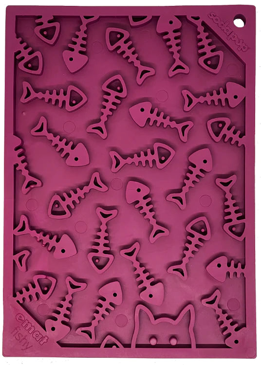 SodaPup TPE Emat Fishy Magenta Small-Four Muddy Paws