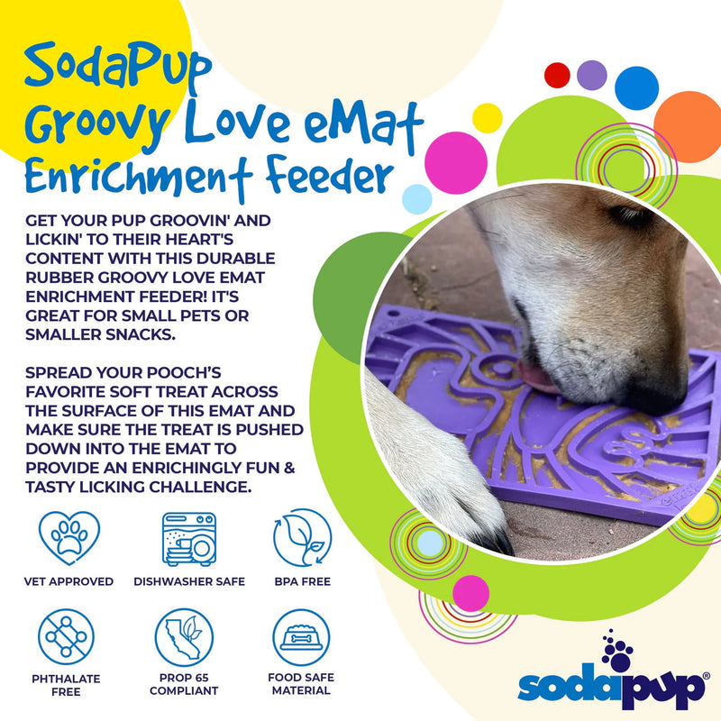 SodaPup TPE Emat Love Purple Small-Four Muddy Paws