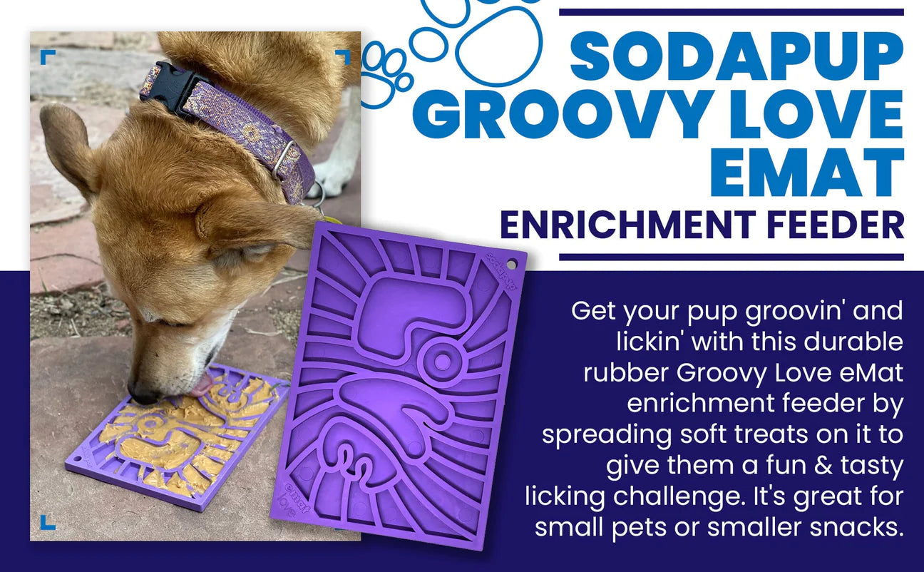 SodaPup TPE Emat Love Purple Small-Four Muddy Paws