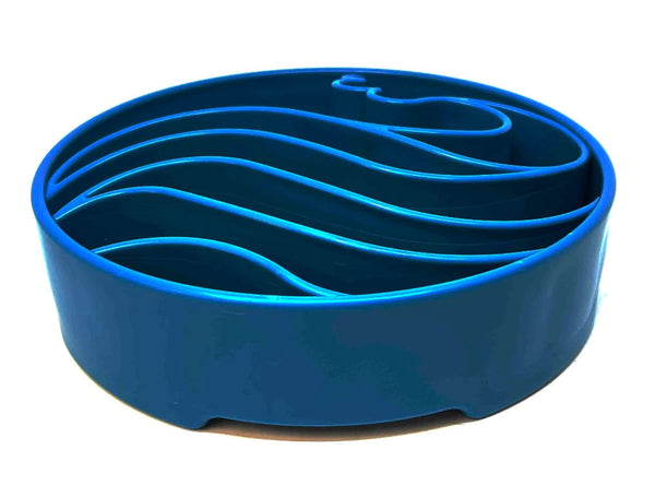 SodaPup Wave Slow Feeder Bowl Blue-Four Muddy Paws