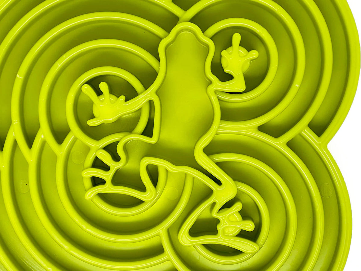 SodaPup eTray Enrichment Water Frog Tray Green-Four Muddy Paws