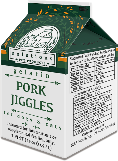 Solutions Pork Jiggles Gelatin Pint-Four Muddy Paws