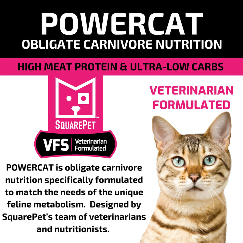 SquarePet PowerCat Herring & Salmon Cat Food 4.4lbs-Four Muddy Paws