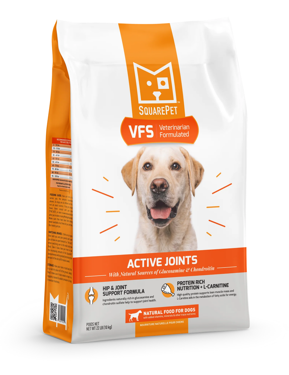 SquarePet VFS Active Joints Formula Dog Food 22lbs-Four Muddy Paws