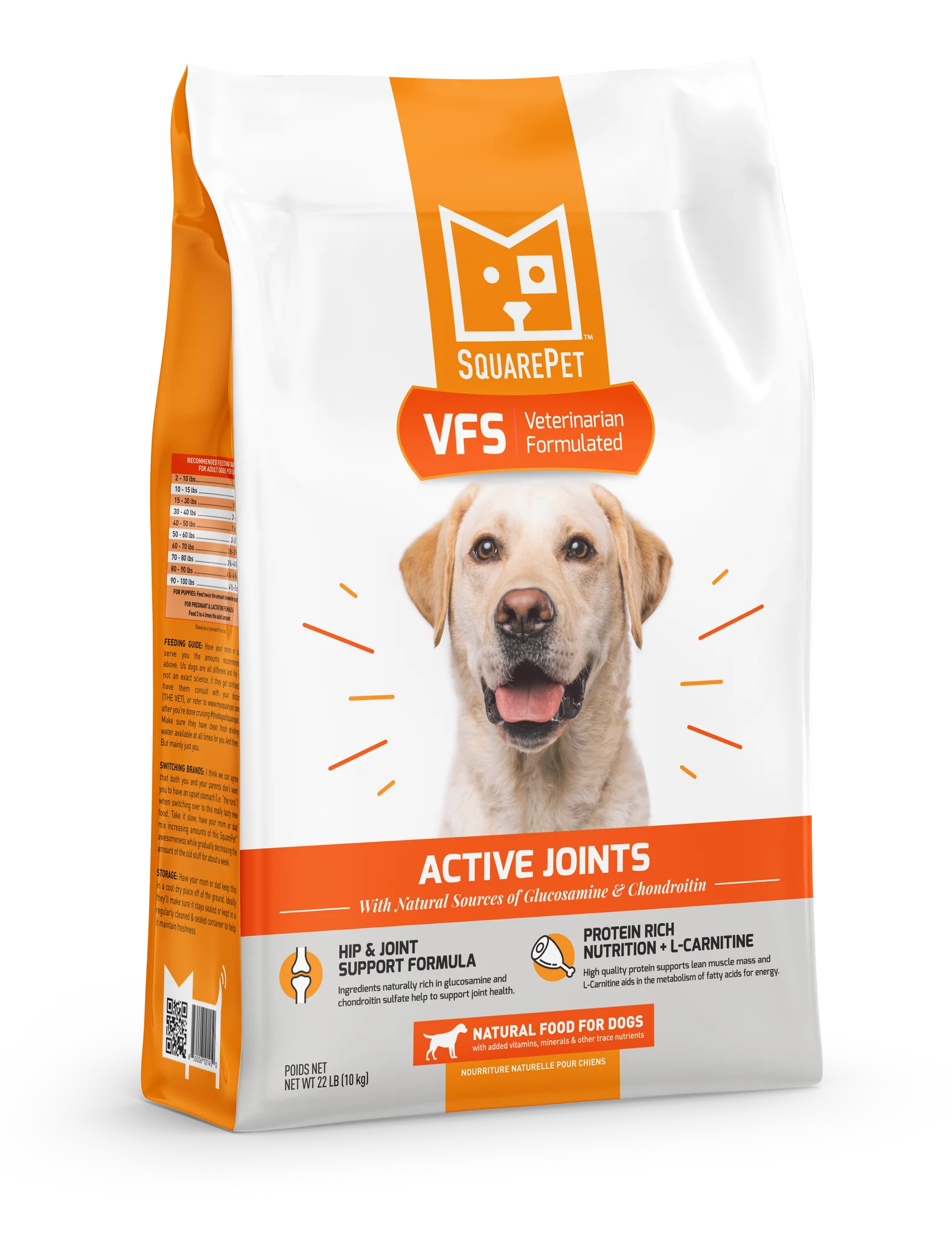 SquarePet VFS Active Joints Formula Dog Food 22lbs-Four Muddy Paws