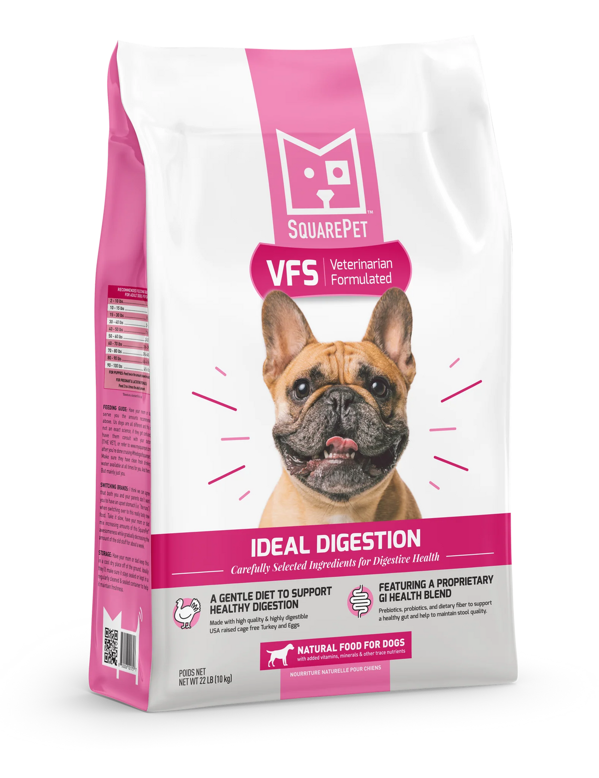 SquarePet VFS Ideal Digestion Formula Dog Food 22lbs-Four Muddy Paws