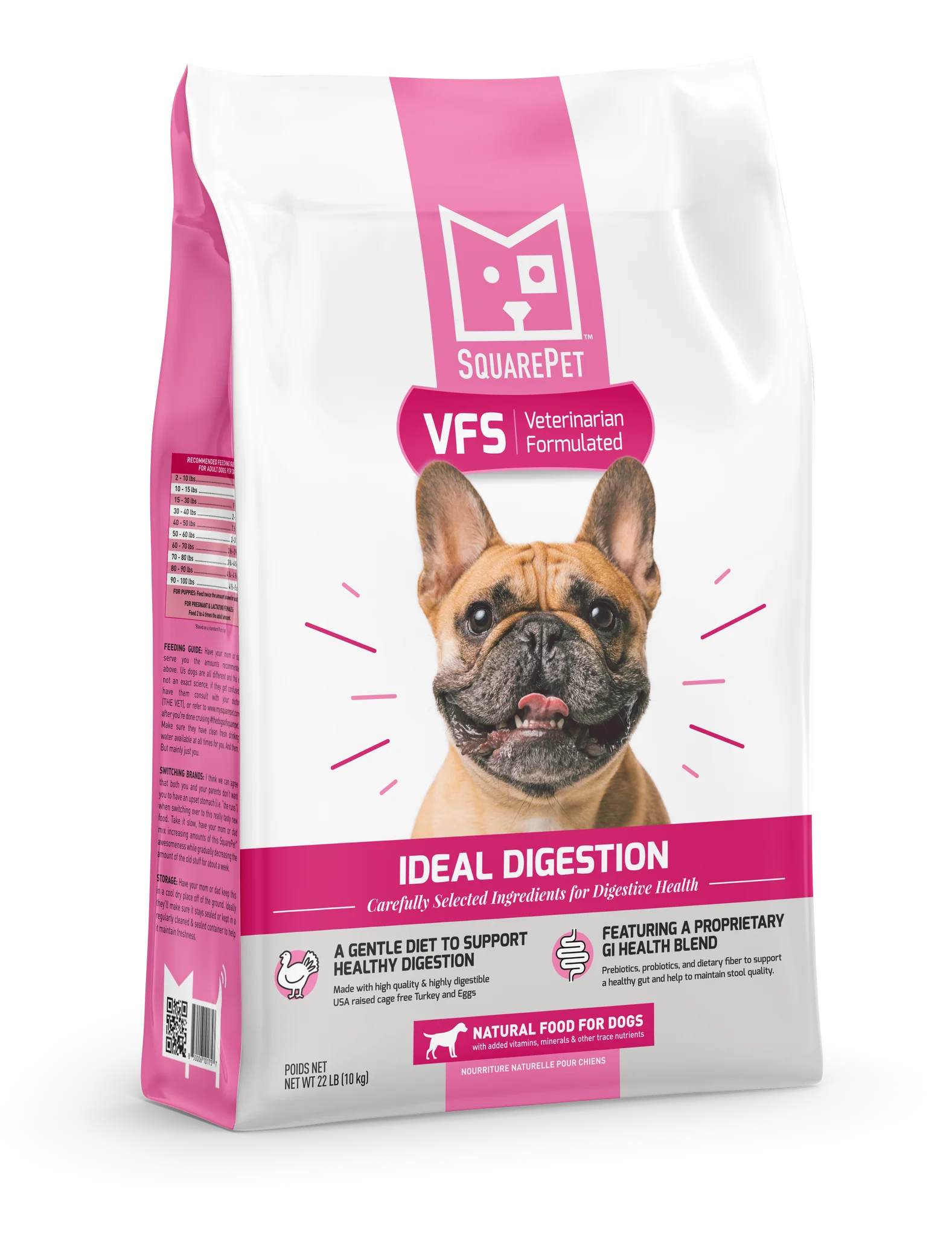 SquarePet VFS Ideal Digestion Formula Dog Food 22lbs-Four Muddy Paws