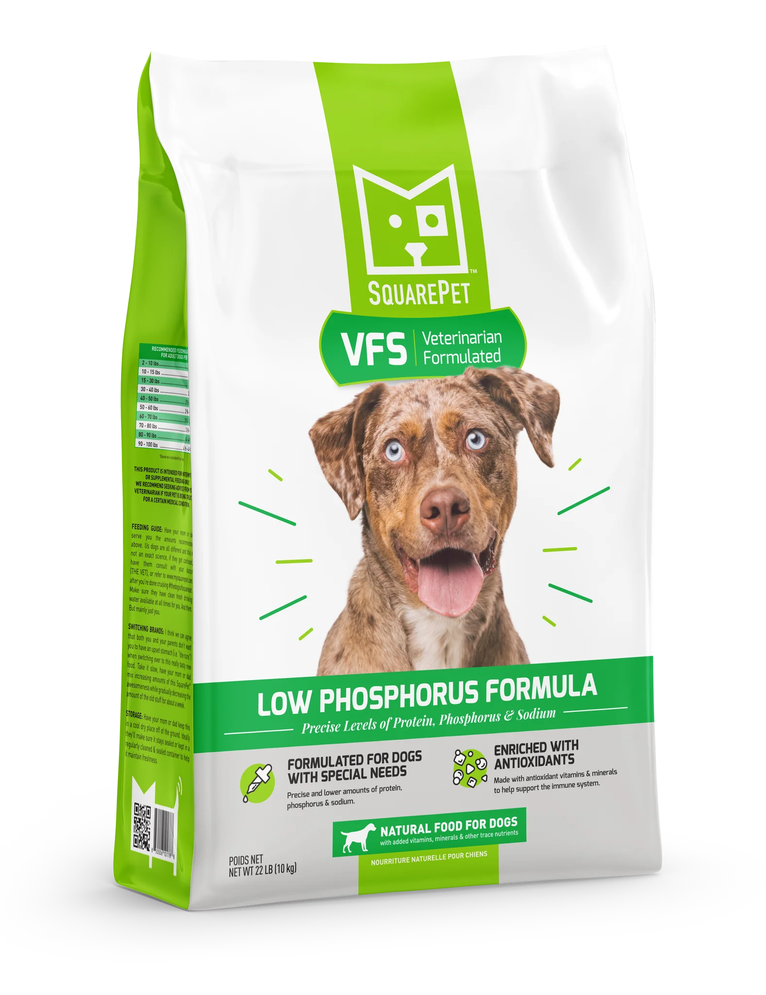 SquarePet VFS Low Phosphorus Formula Dog Food 4.4lbs-Four Muddy Paws