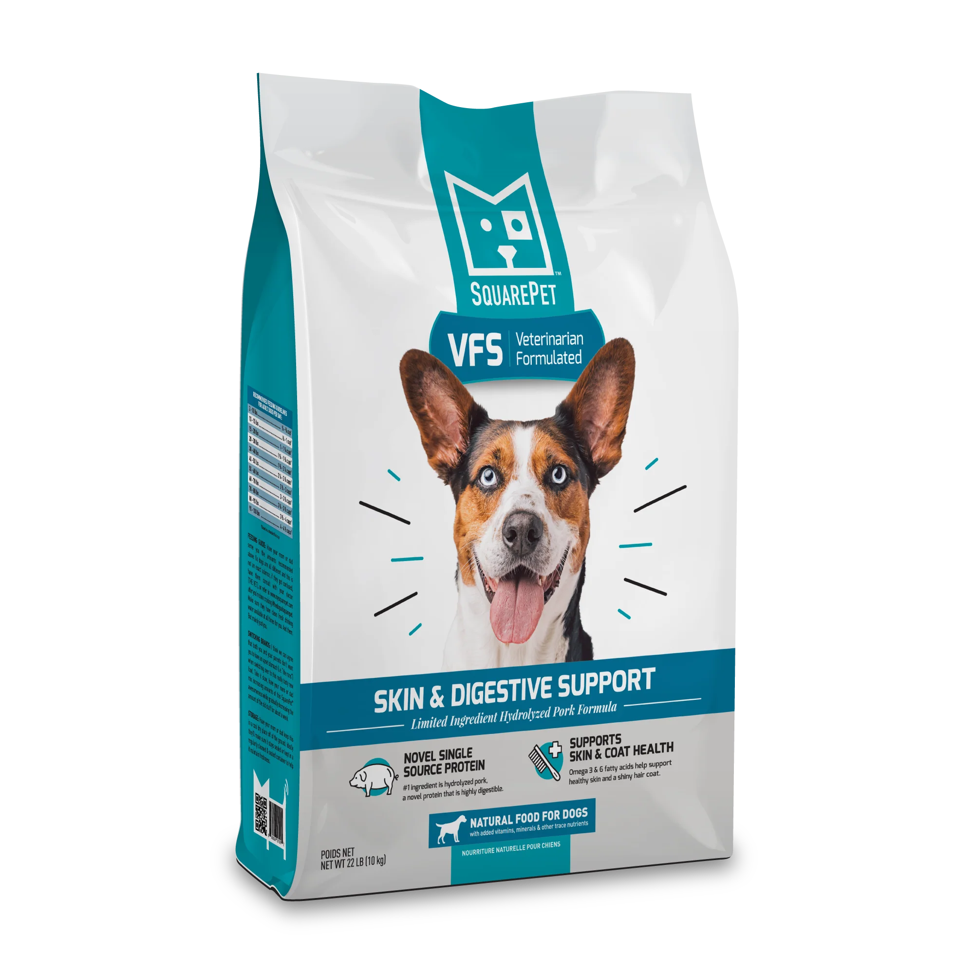 SquarePet VFS Skin & Digestive Support Dog Food 22lbs-Four Muddy Paws