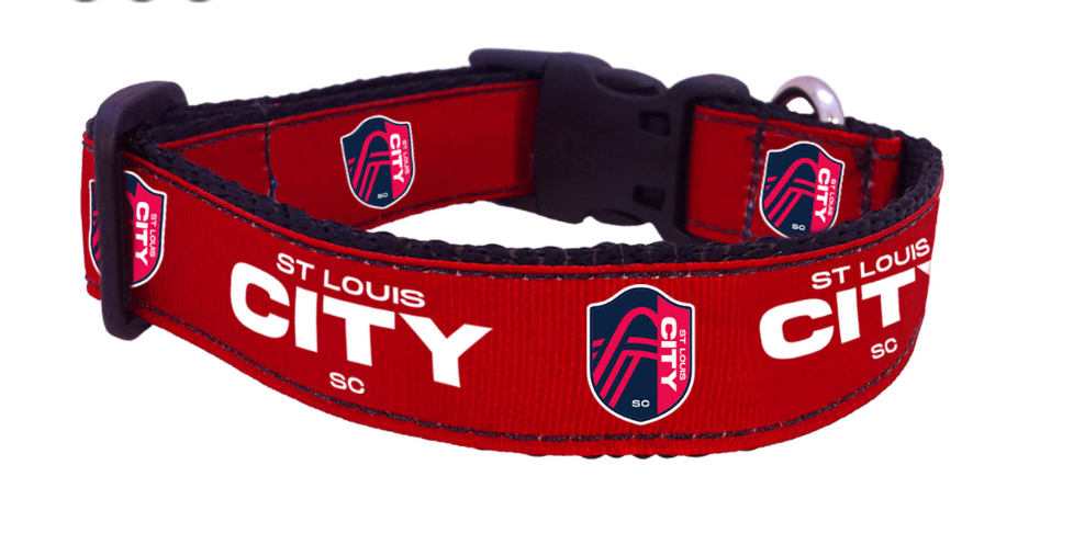 St. Louis City Collar Red Small-Four Muddy Paws