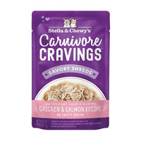 Stella and Chewy's Carnivore Cravings Shreds Chicken & Salmon Pouch 2.8oz-Four Muddy Paws