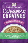 Stella and Chewy's Cat Salmon & Tuna Morsels' N' Gravy Pouch 2.8oz-Four Muddy Paws