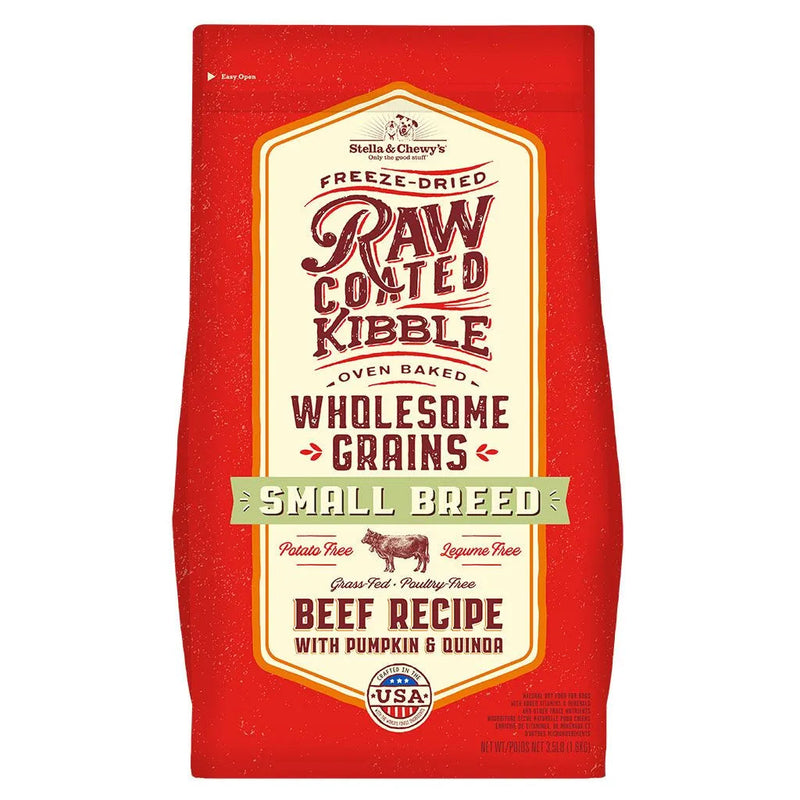 Stella and Chewy's Wholesome Grain Small Breed Raw Coated Beef with Pumpkin and Quinoa 3.5lbs-Four Muddy Paws