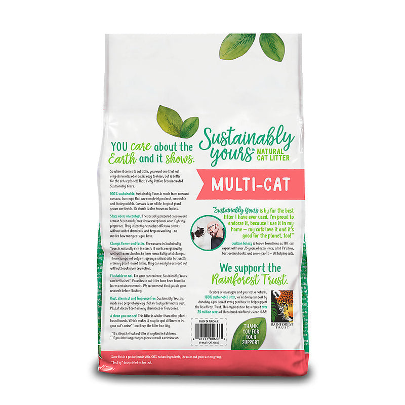 Sustainably Yours Cat Natural Litter 13lb-Four Muddy Paws