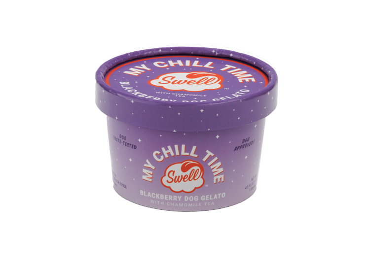 Swell Gelato It's My Chill Time - Blackberry & Chamomile Dog Treat 4.5oz-Four Muddy Paws