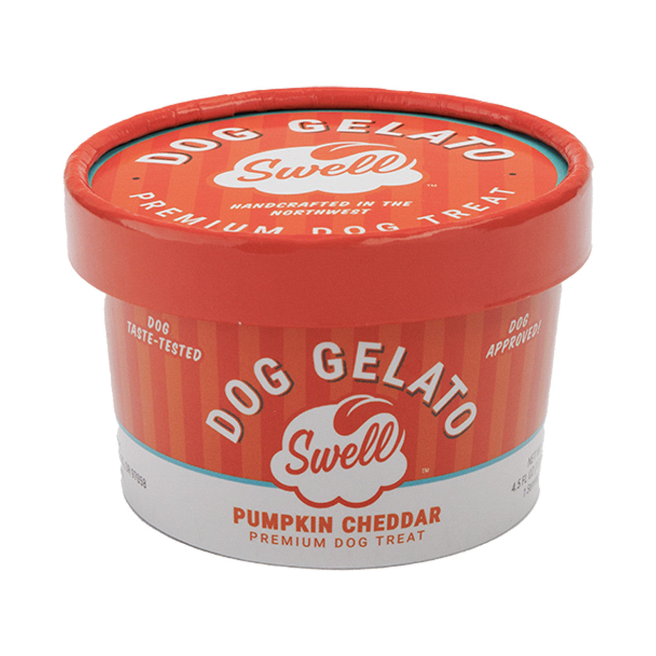 Swell Gelato Pumpkin Cheddar Dog Treat 4.5oz-Four Muddy Paws