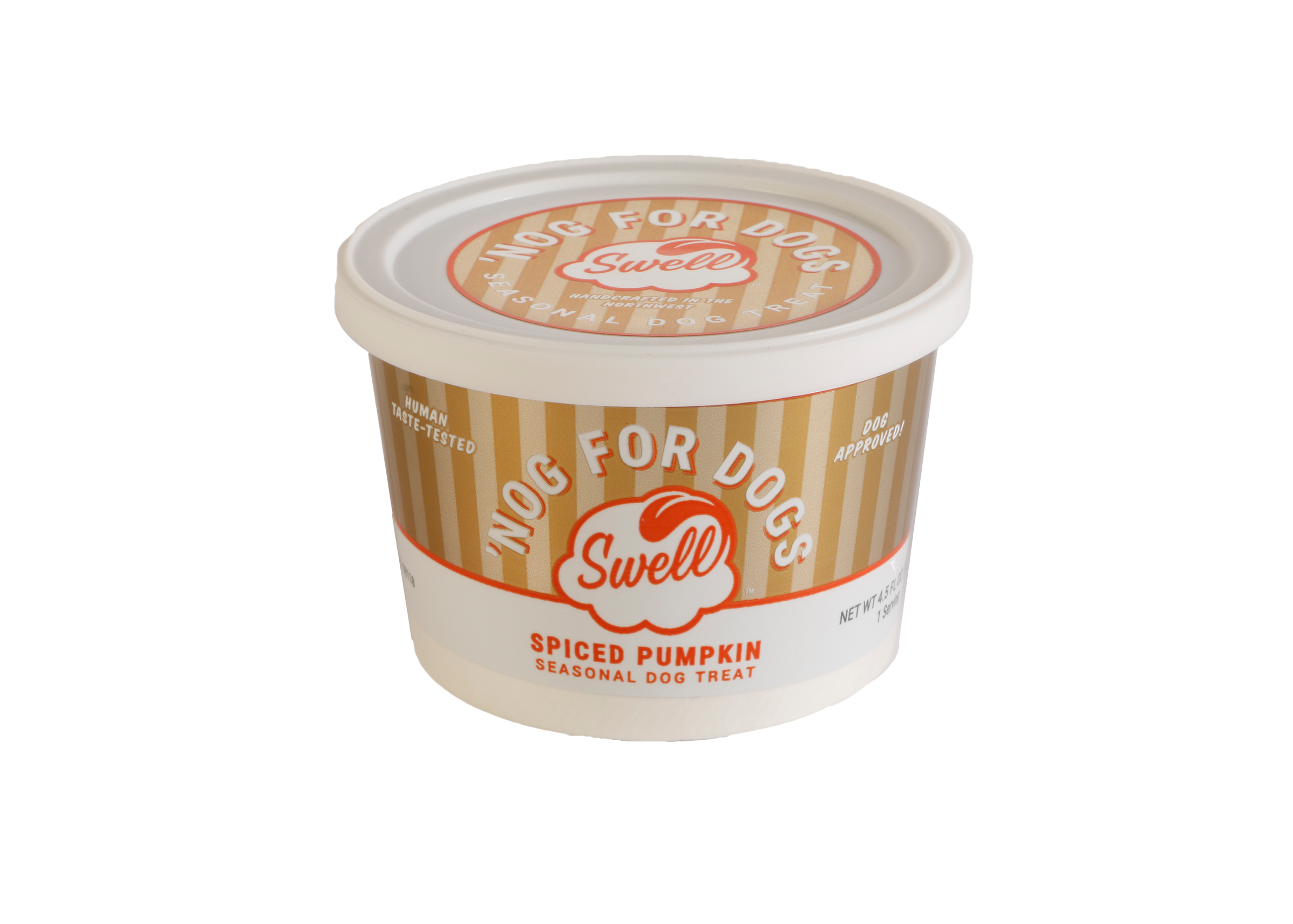 Swell Gelato Spiced Pumpkin 'Nog Dog Treat 4.5oz-Four Muddy Paws