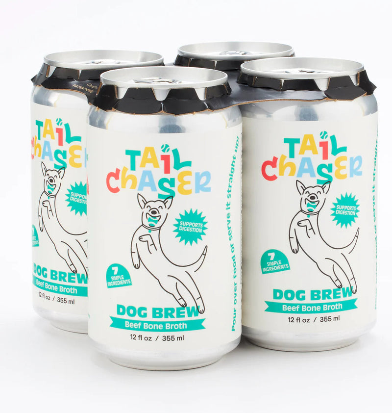 Tail Chaser Beef Dog Brew 12oz-Four Muddy Paws