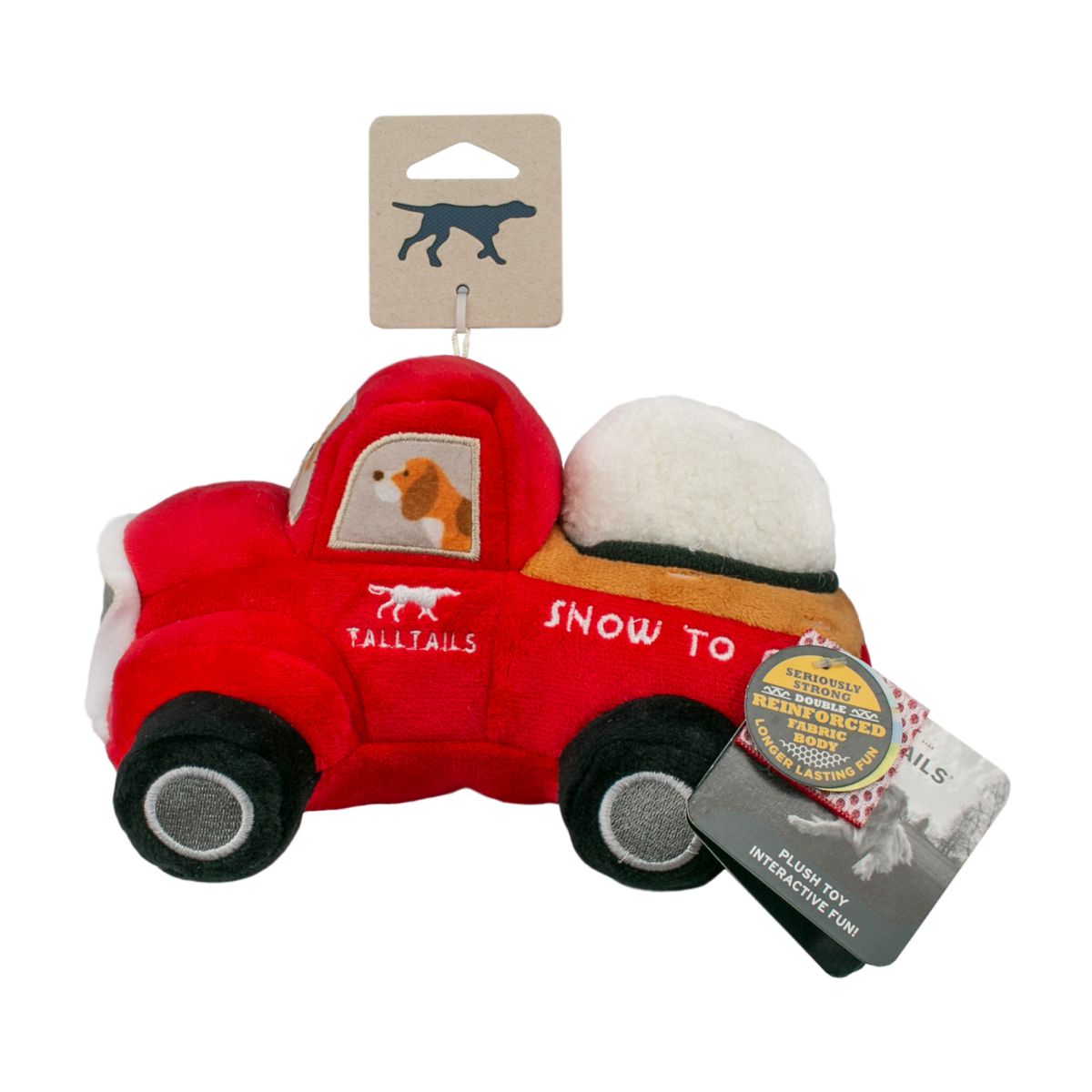Tall Tails Dog Squeaker Snowball Truck 8"-Four Muddy Paws
