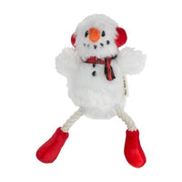 Tall Tails Dog Tug Rope Snowman 11"-Four Muddy Paws