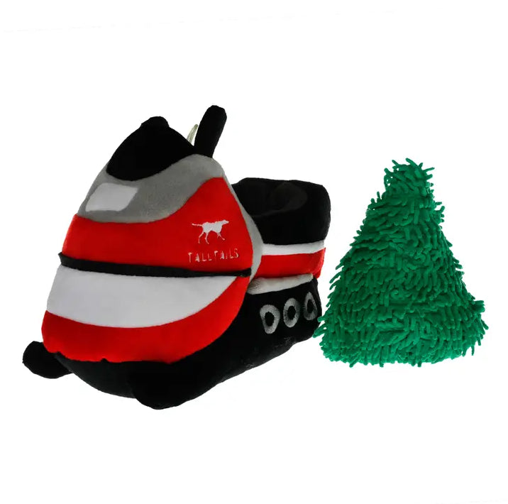 Tall Tails Holiday Plush Snowmobile Dog Toy-Four Muddy Paws