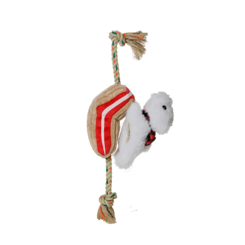 Tall Tails Holiday Rope Polar Bear Dog Toy-Four Muddy Paws