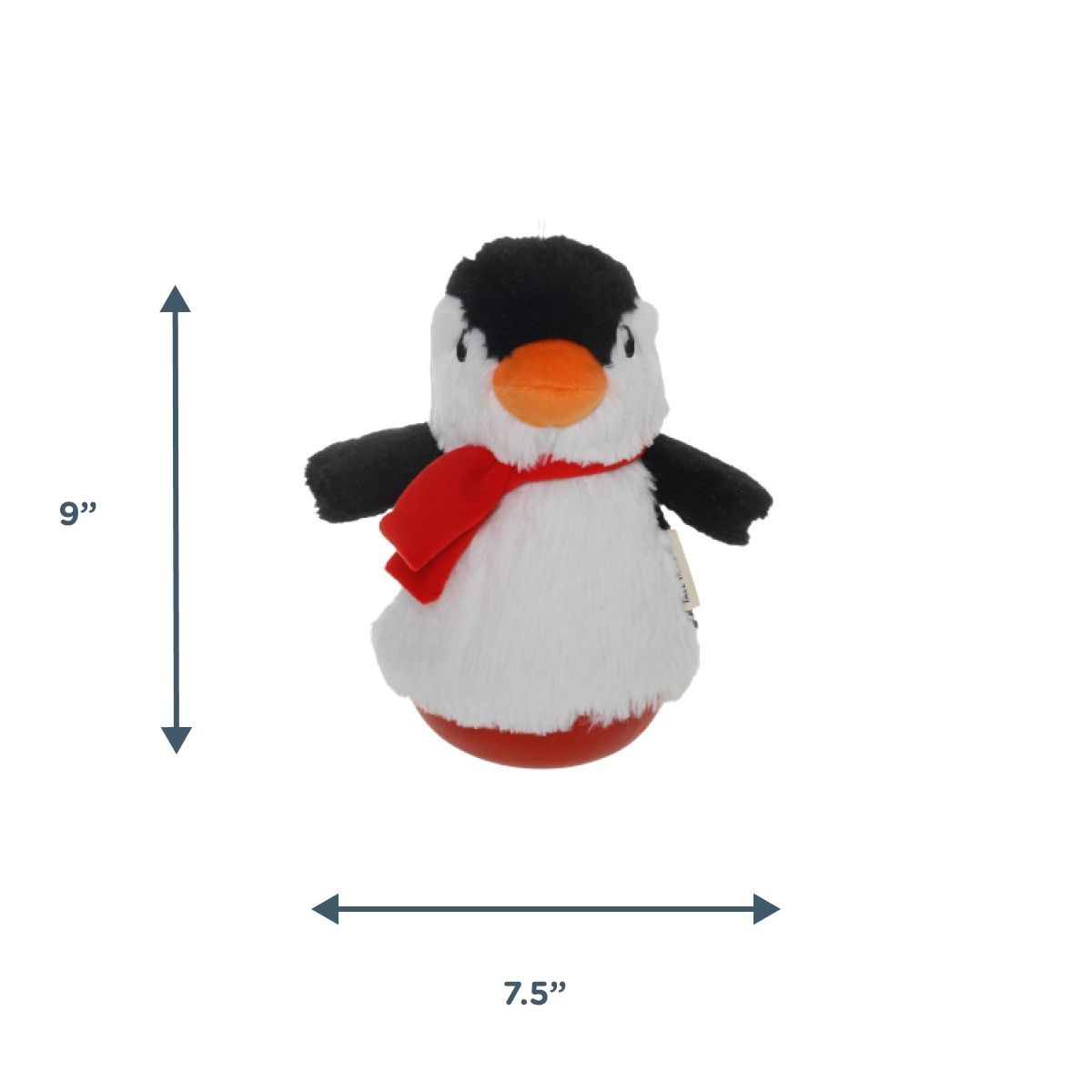 Tall Tails Holiday Wobbler Penguin Dog Toy-Four Muddy Paws