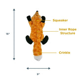 Tall Tails Plush Stuffless Fox Dog Toy 16