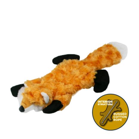 Tall Tails Plush Stuffless Fox Dog Toy 16"-Four Muddy Paws