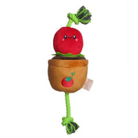 Territory Dog Treat Tug Tomato Toy 15"-Four Muddy Paws