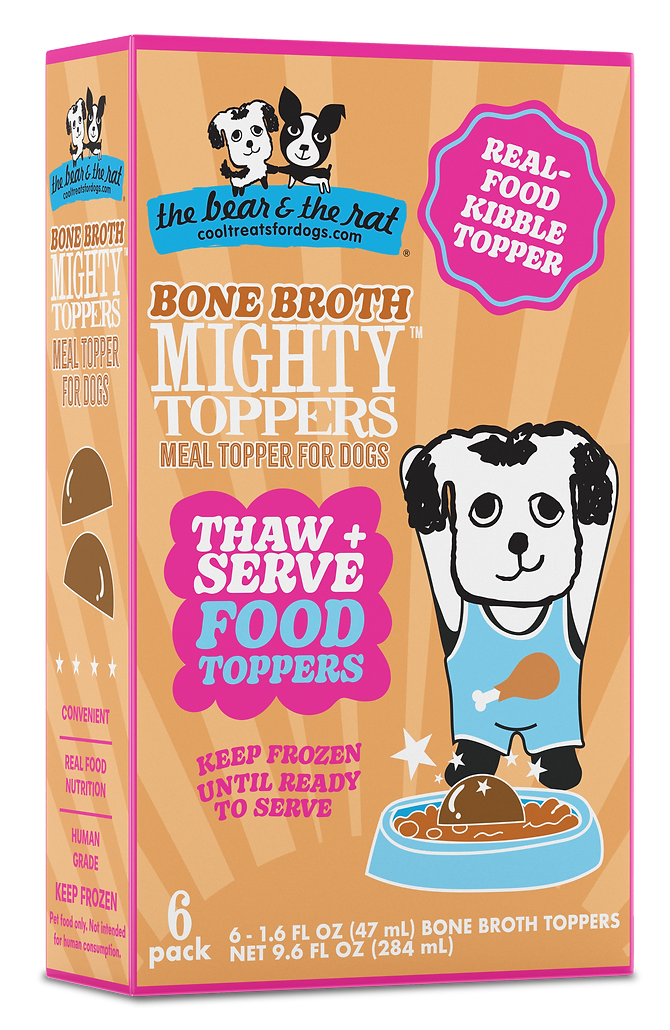 The Bear & The Rat Mighty Toppers Bone Broth 6pk-Four Muddy Paws