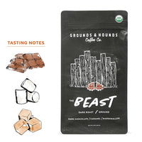 The Beast Dark Roast Ground Coffee 12oz-Four Muddy Paws