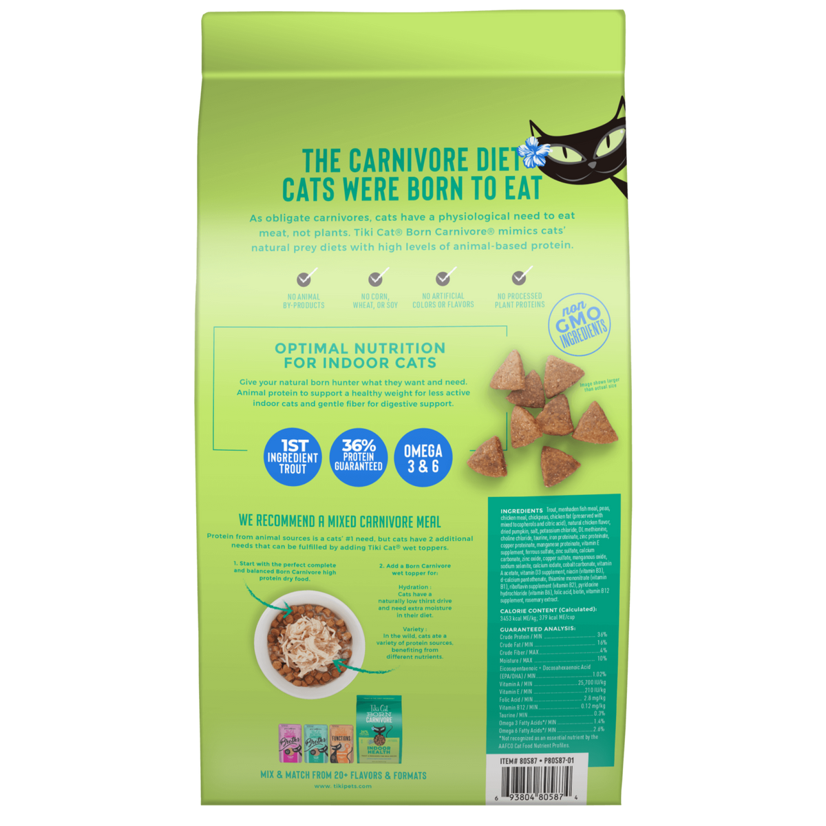 Tiki Cat Essential Grain Free Trout/Menhaden Fish Dry Food 6lbs-Four Muddy Paws