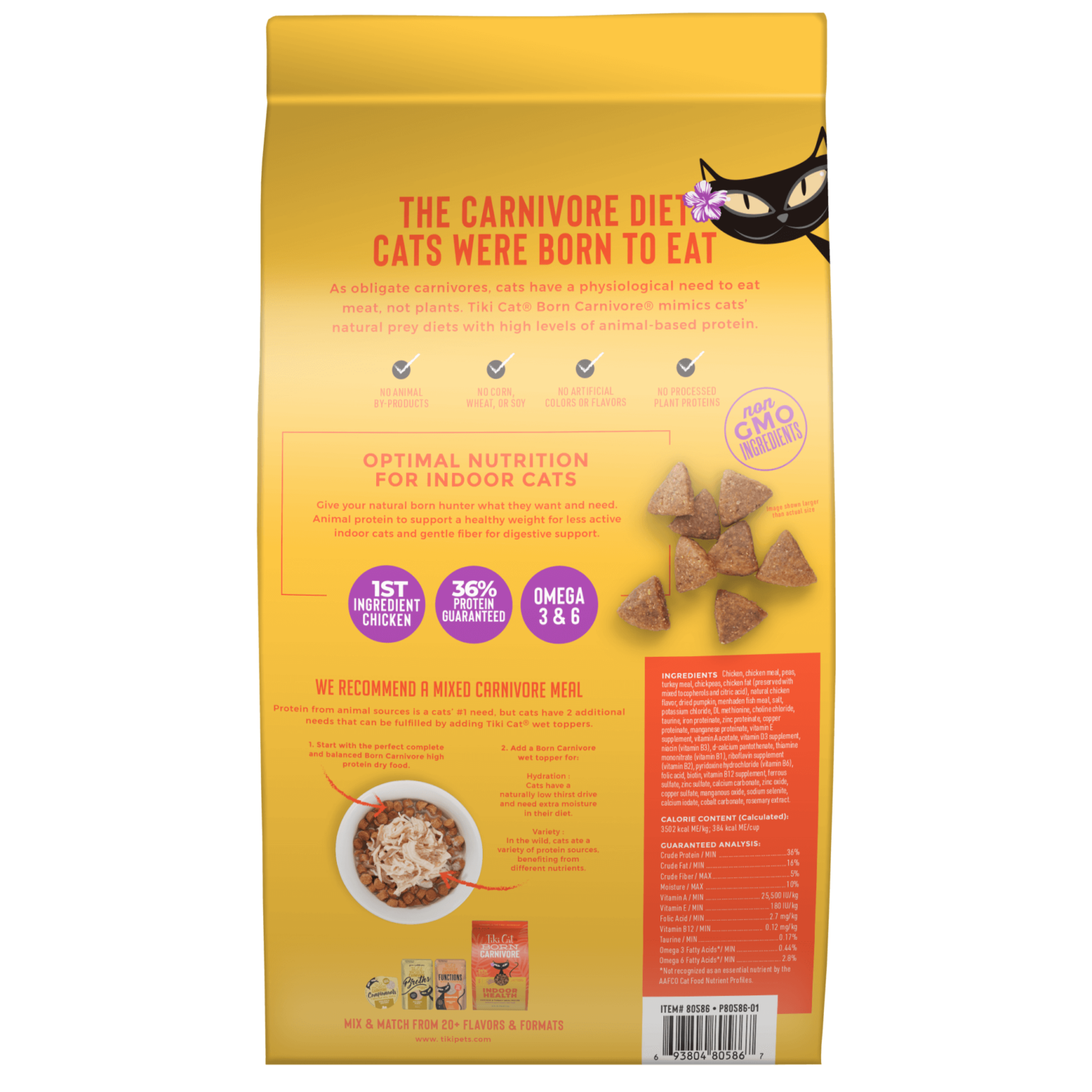 Tiki Cat Indoor Health Grain Free Chicken/Turkey Dry Food 6lbs-Four Muddy Paws