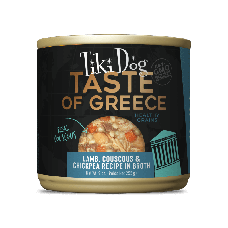 Tiki Dog Taste of the World Greece Lamb Can 9oz-Four Muddy Paws