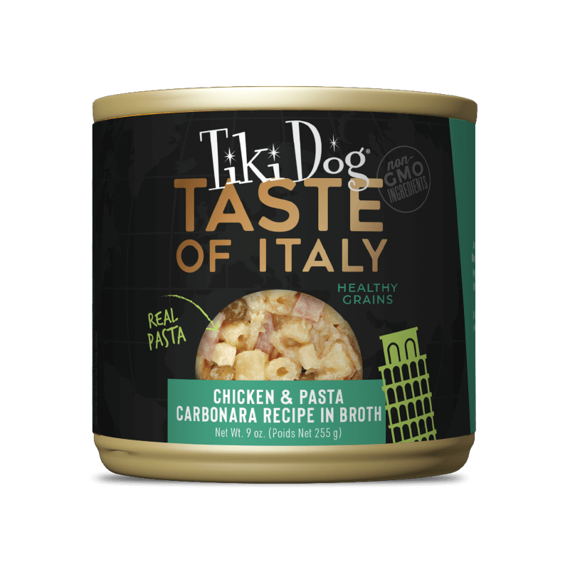 Tiki Dog Taste of the World Italy Carbonara Can 9oz-Four Muddy Paws