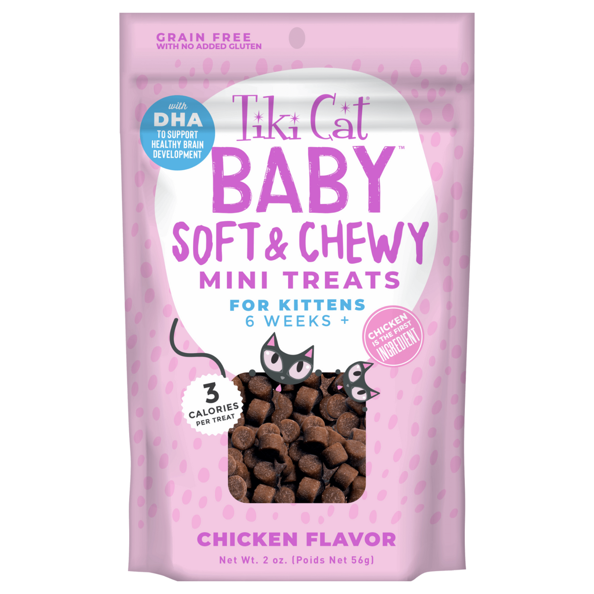 Tiki Pet Baby Soft Chewy Chicken Kitten Treat 2oz-Four Muddy Paws