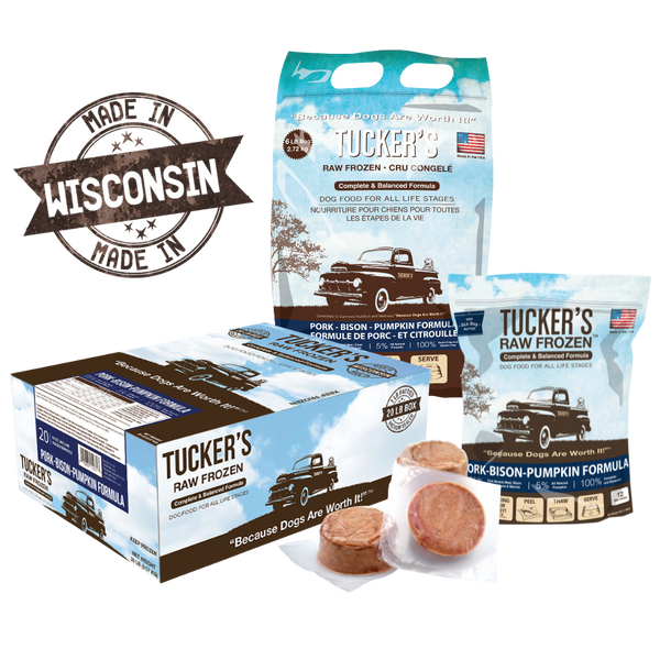 Tucker's Frozen Pork, Bison & Pumpkin Bulk Box 20lbs-Four Muddy Paws