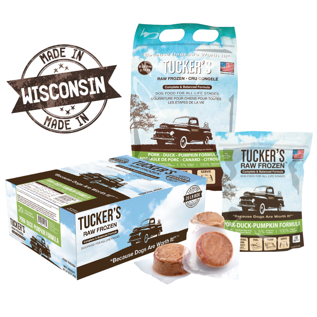 Tucker's Frozen Pork, Duck & Pumpkin Bulk Box 20lbs-Four Muddy Paws