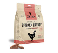 Vital Essentials Cat Frozen Mini Patties Chicken Raw Cat Food 28oz-Four Muddy Paws