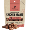 Vital Essentials Freeze Dried Chicken Hearts Cat Treats .8oz-Four Muddy Paws
