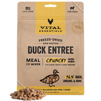 Vital Essentials Freeze Dried Duck Mini Nibs Dog Food 14oz-Four Muddy Paws