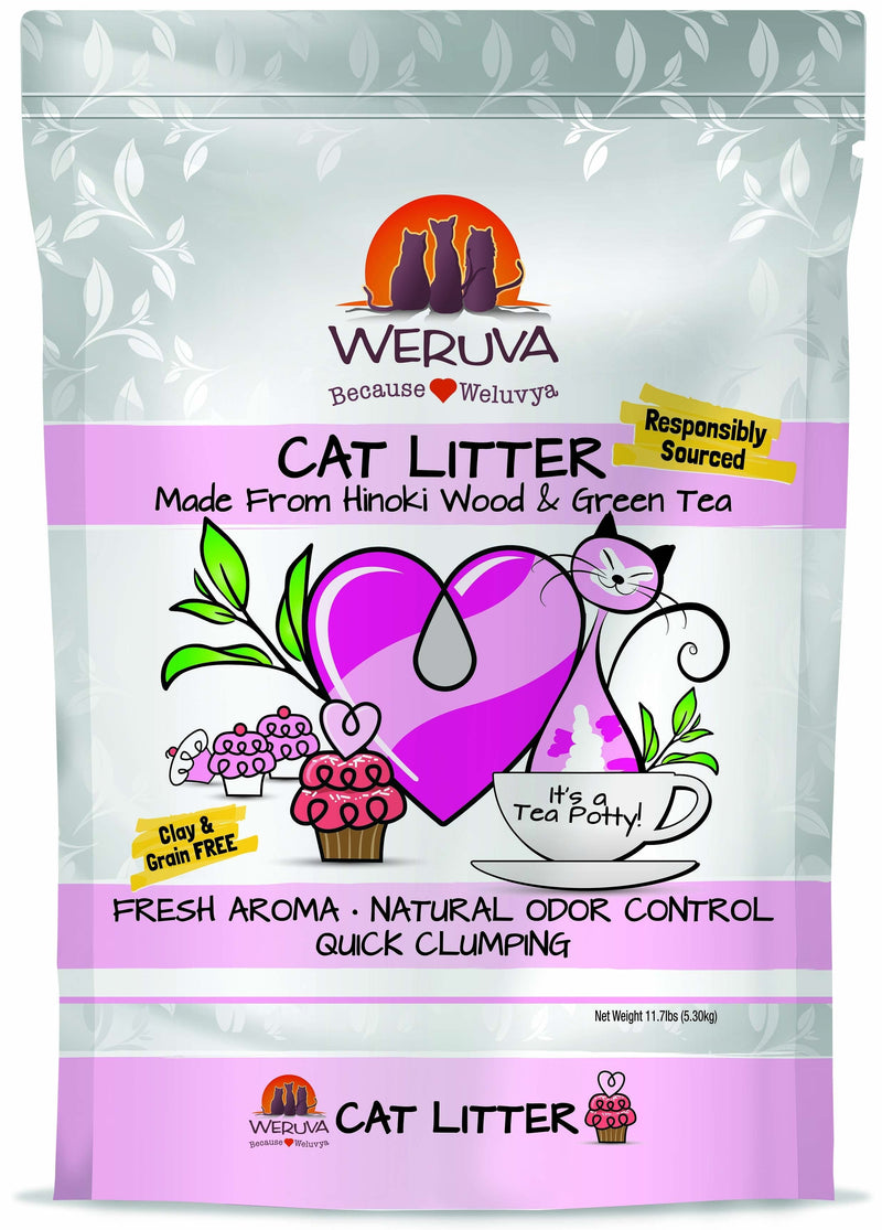 WERUVA TEA POTTY CAT LITTER 11.7LB-Four Muddy Paws