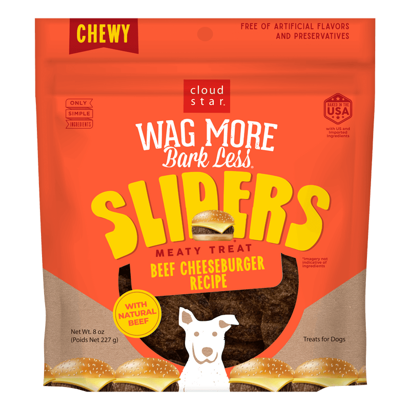 Wagmore Grain Free Dog Sliders Beef Cheeseburger 8oz-Four Muddy Paws