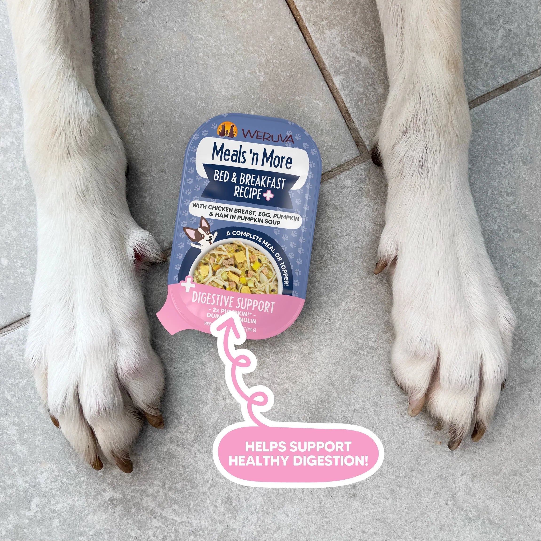 Weruva Meals N' More Dog Bed N Breakfast 3oz-Four Muddy Paws