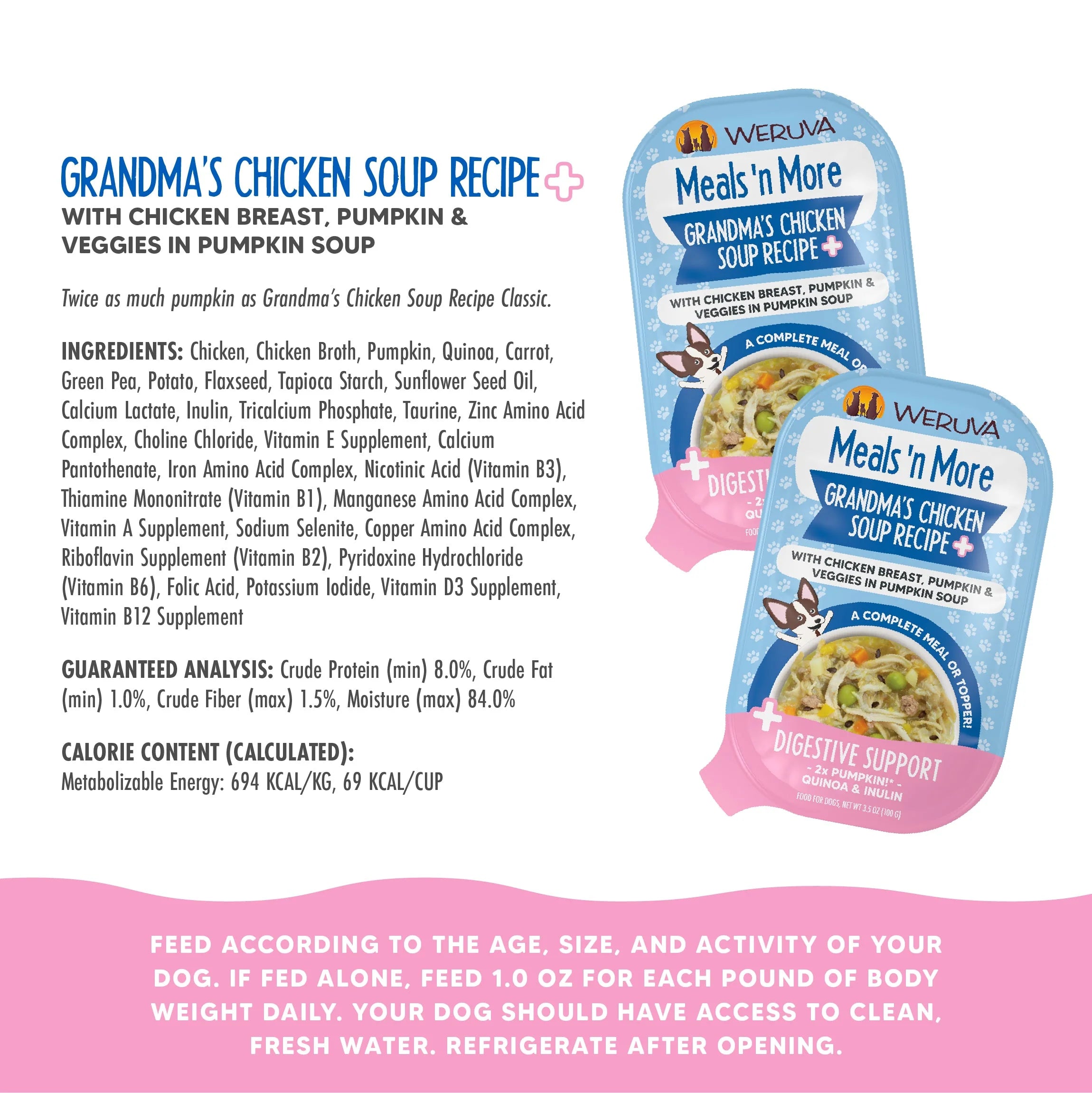 Weruva Meals N' More Dog Grandmas Chicken Soup 3oz-Four Muddy Paws