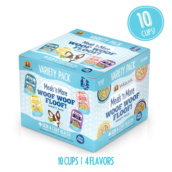 Weruva Meals N' More Dog Woof Floof Variety Pack 3.5oz/10pk-Four Muddy Paws