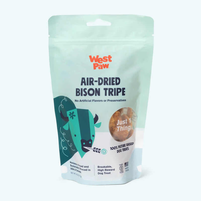 West Paw Air Dried Bison Tripe Dog Treats 2.5OZ-Four Muddy Paws