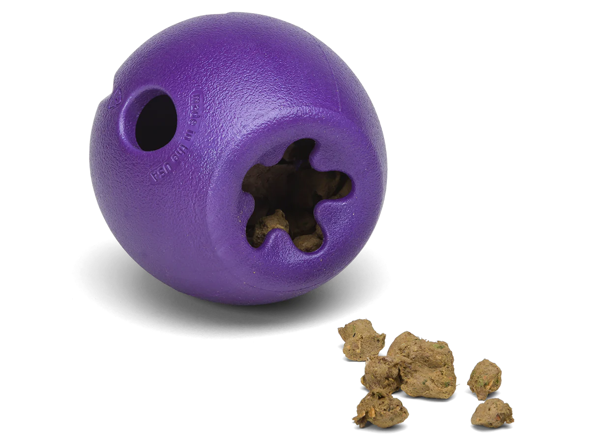 West Paw Rumbl Dog Toy Aqua Large-Four Muddy Paws