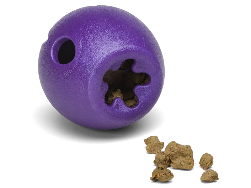 West Paw Rumbl Dog Toy Aqua Small-Four Muddy Paws